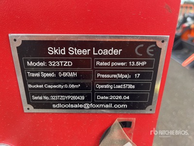 2026 SDLOOL SL-323TZD Mini Skid Steer Loader (Unused)