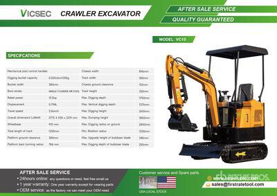 2026 VICSEC VC15 Mini Excavator (Unused)