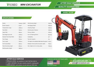 2026 VICSEC VC15G Mini Excavator (Unused)