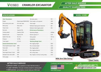 2026 VICSEC VC30C Mini Excavator (Unused)