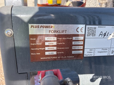 2025 Plus Power VTDD 25 Forklift (Unused)
