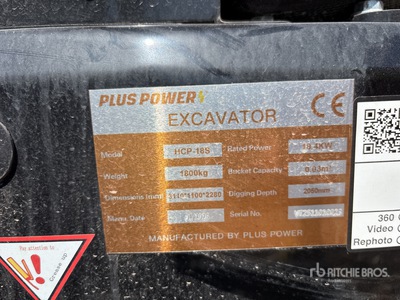 2025 Plus Power HCP-18S حفارة صغيرة (Unused)