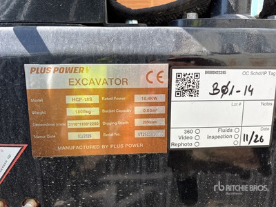 2025 Plus Power HCP-18S حفارة صغيرة (Unused)