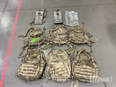 (7) Assault Packs, (29) Hydration System Carriers & Assorted Items