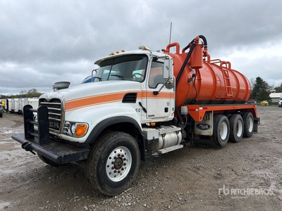 Dragon products on 2004 Mack CV713 Granite Granite 8x4 Vacuum Tanker Truck