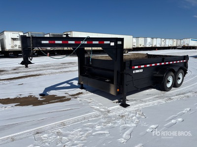 2007 Trailtech 14 ft T/A Gooseneck Dump Utility Trailer