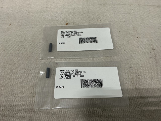 (2) BAE Systems 1548766-24 Headless Straight Pins
