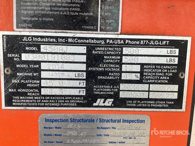 2014 JLG 450AJ Plataforma Elevadora Articulada
