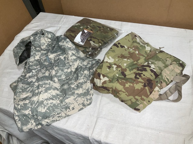 (13) Wet Weather Jackets, (8) Pairs of Cold Weather Trousers & Assorted Items