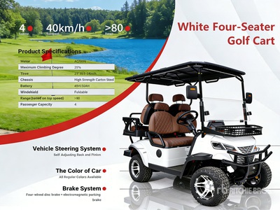 2026 SDGRAND SDLGC80 Electric White Four-Seater Golf Cart (Unused)