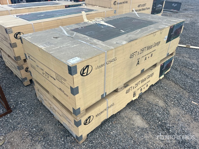 2026 KJ K2545G 25 ft x 45 ft Metal Garage Storage Building (Unused)
