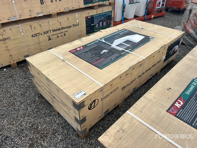 2026 KJ K2223 23 ft x 22 ft Double Garage Metal Storage Building (Unused)