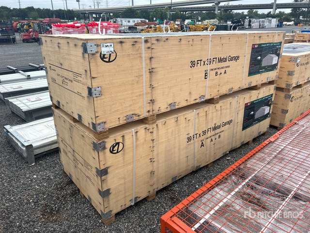 2026 KJ K0039 39 ft x 39 ft Metal Garage Storage Building (Unused)
