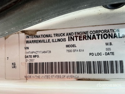 2007 International 7500 Flatbed Truck