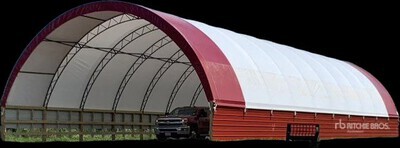 Silver Stream 50 ft x 80 ft Steel Truss Black Iron Frame and Cover Kit مبنى التخزين  (Unused)