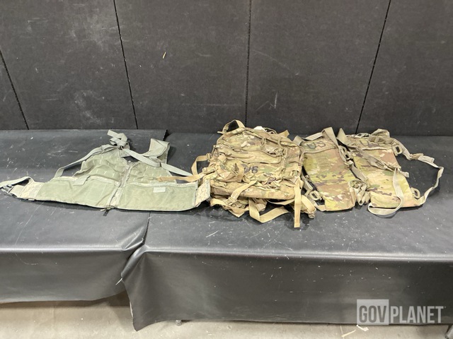 (34) Fighting Load Carriers, (12) Field Packs & Assorted Items