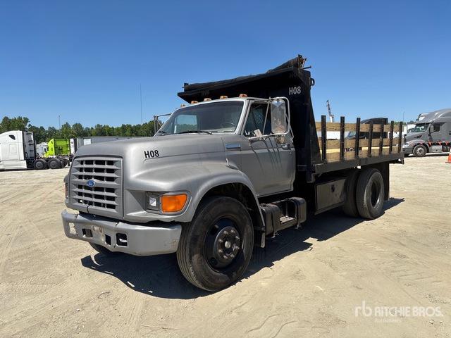 1995 Ford F-800 4x2 Flatbed Dump Truck