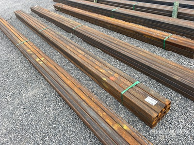 Quantity of (12) 2025 Kit Containers 2.5 in Square Tubing معدات بناء متنوعة