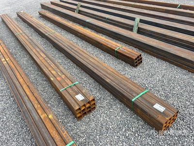 Quantity of (12) 2025 Kit Containers 2.5 in Square Tubing معدات بناء متنوعة