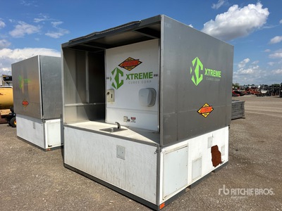 XCTreme 8 ft x 8 ft Skid-Mounted 4 Station Self Contained Hand Wash Station Portable Toilet