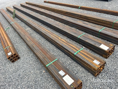 Quantity of (12) 2025 Kit Containers 2.5 in Square Tubing معدات بناء متنوعة