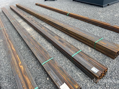 Quantity of (12) 2025 Kit Containers 2.5 in Square Tubing معدات بناء متنوعة