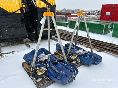 Quantity of (2) Confined Space Tripod Kit w/Winch And Harness