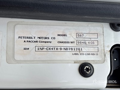 2022 Peterbilt 567 Tri/A Dump Truck