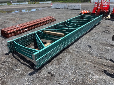 Quantity of (5) 60 in x 12 ft Tear Drop Style Pallet Racking
