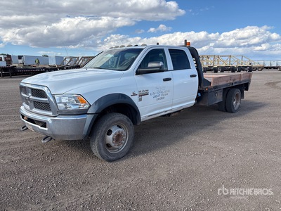 2016 Ram 5500 4x4 Extended Cab Crew Club Flatbed Truck
