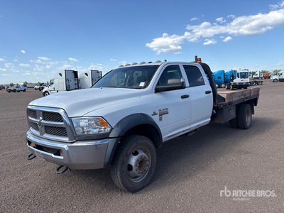 2016 Ram 5500 4x4 Extended Cab Crew Club Flatbed Truck