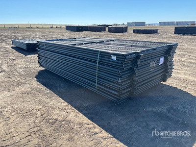 Quantity of (20) 2026 BYT WBF012 12 ft x 6 ft 7 in Powder Coated Heavy Duty Valla de viento (Unused)