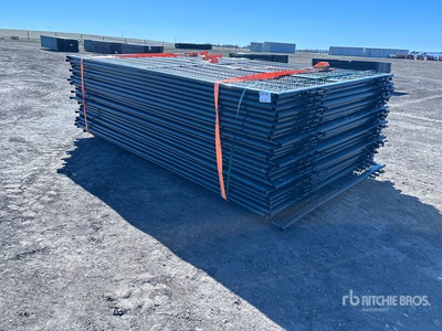 Quantity of (25) 2026 BYT WBF012 12 ft x 6 ft 7 in Powder Coated Heavy Duty Valla de viento (Unused)