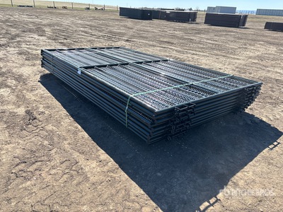 Quantity of (9) 2026 BYT WBF012 12 ft x 6 ft 7 in Powder Coated Heavy Duty Valla de viento (Unused)