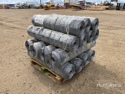 Quantity of (15) 2025 BYT FFC762 330 ft x 4 ft Galvanized Fencing (Unused)