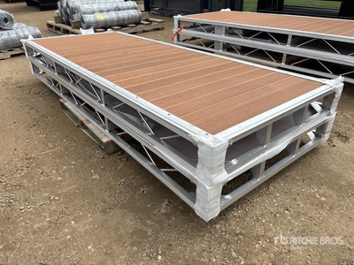 Quantity of (2) 2026 BYT BDF410 4 ft x 10 ft Aluminum Boat Dock Section Kit (Unused)