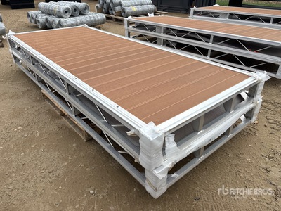 Quantity of (2) 2026 BYT BDF410 4 ft x 10 ft Aluminum Boat Dock Section Kit (Unused)