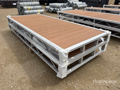 Quantity of 2026 BYT BDF410 4 ft x 10 ft Aluminum Boat Dock Section Kit (Unused)