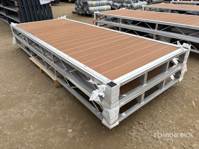 Quantity of (2) 2026 BYT BDF410 4 ft x 10 ft Aluminum Boat Dock Section Kit (Unused)