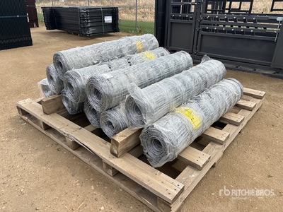 Quantity of (10) 2025 BYT FFC762 330 ft x 4 ft Galvanized Fencing (Unused)