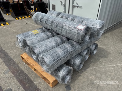 Quantity of (10) 2025 BYT FFC762 330 ft x 4 ft Galvanized Farm Fencing (Unused)