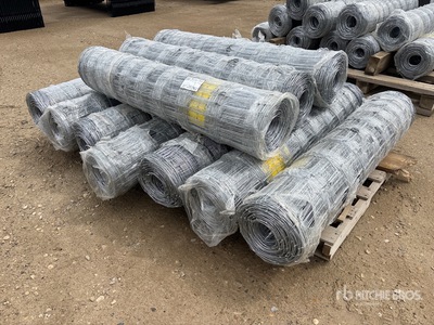 Quantity of (10) 2025 BYT FFC762 330 ft x 4 ft Galvanized Fencing (Unused)