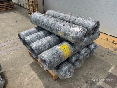 Quantity of (10) 2025 BYT FFC762 330 ft x 4 ft Galvanized Farm Fencing (Unused)