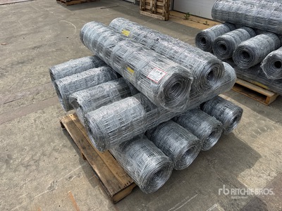 Quantity of (10) 2025 BYT FFC762 330 ft x 4 ft Galvanized Farm Fencing (Unused)