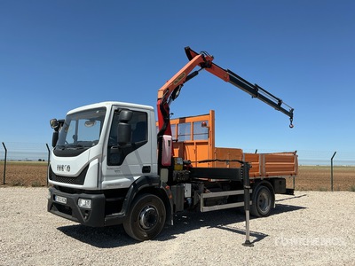2017 Palfinger PK9.501 SLD on 2017 Iveco Eurocargo 210 4x2 Camion plataforma con grua