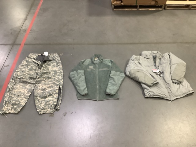 (48) Jackets, (19) Pairs of Trousers, (2) Parkas & Assorted Items