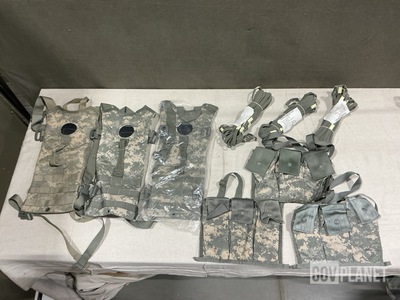 (55) Hydration System Carriers, (100) Bandoleer Ammo Pouches & Assorted Items