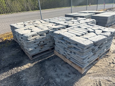 Quantity of (5) Pallets of 1 1/2 in Tumbled Irregular Bluestone Pavers