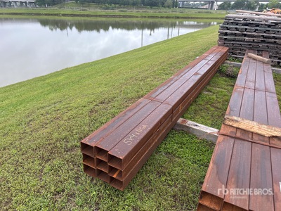 Quantity of (9) 5 x 4 x 11GA 18 ft Long Rectangle Tube Divers - Métaux