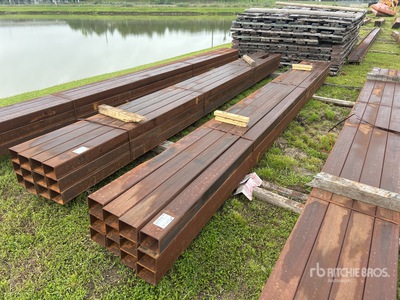 Quantity of (12) 5 x 4 x 11GA 18 ft Long Rectangle Tube Varios metales